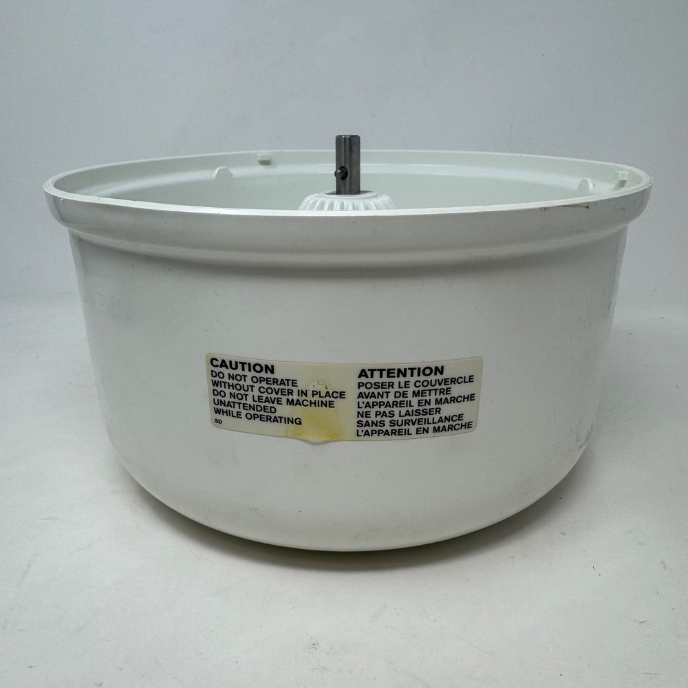 Vtg Bosch Universal Mixer UM3 Replacement Bowl 6 Qt White With Drive Shaft